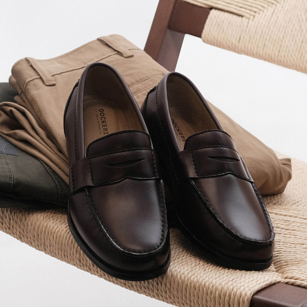 Cordovan-Dockers Mens Colleague Dress Penny Loafer Shoe