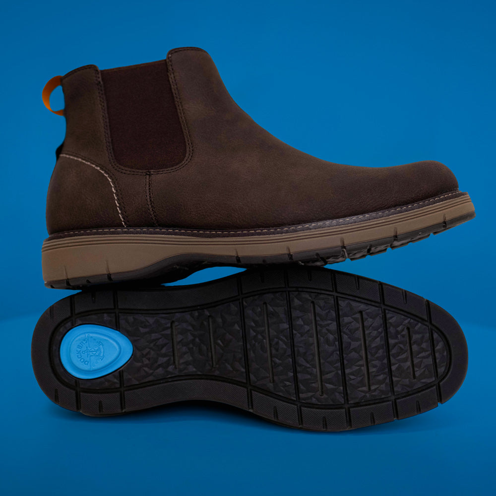 Dark Brown-Dockers Mens Tureen Dress Casual Slip On Chelsea Boot