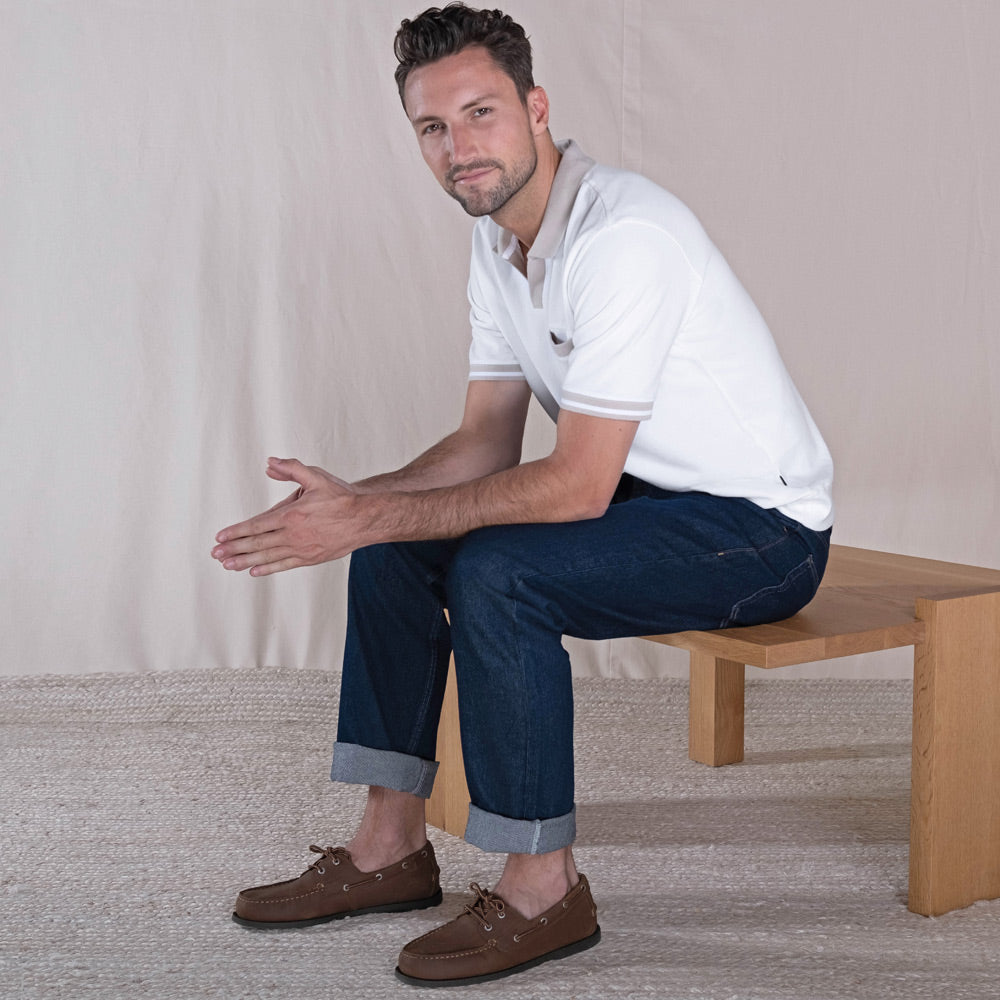 Raisin-Dockers Mens Vargas Genuine Leather Casual Classic Rubber Sole Boat Shoe