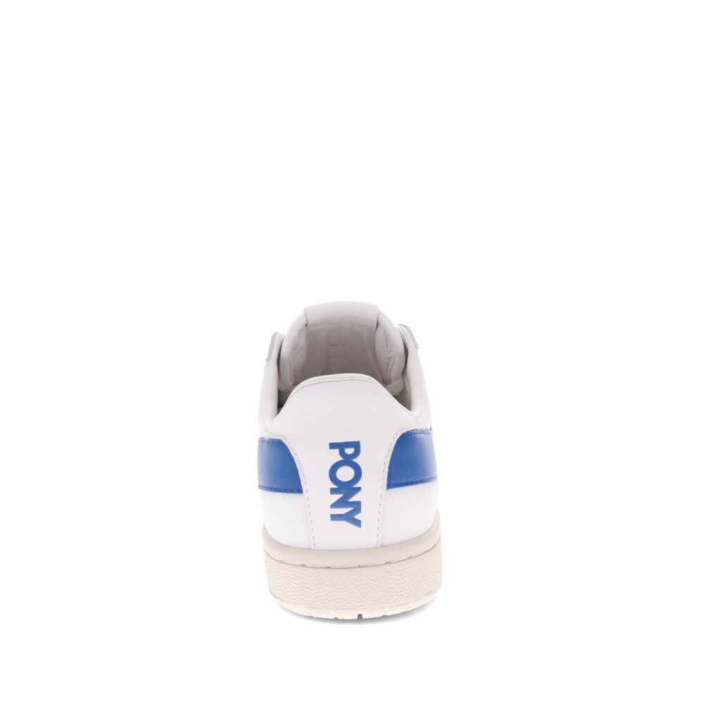 White/Blue/Off White-PONY Mens M-Pro Low Genuine Leather and Suede Premium Lace Up Athletic Sneaker Shoe