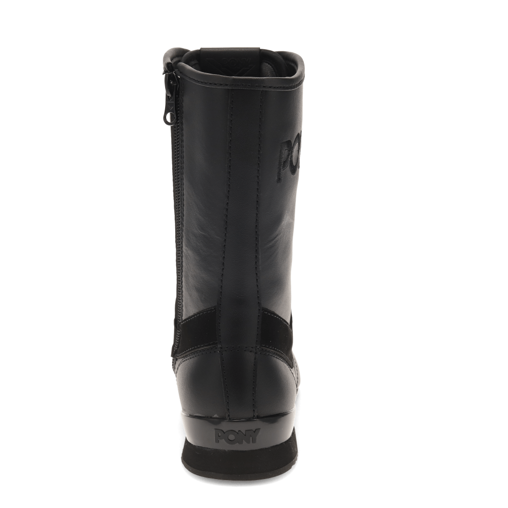 Black-PONY Womens KO-80 High Classic Genuine Leather and Suede Premium Lace Up Athletic Sneaker Shoe