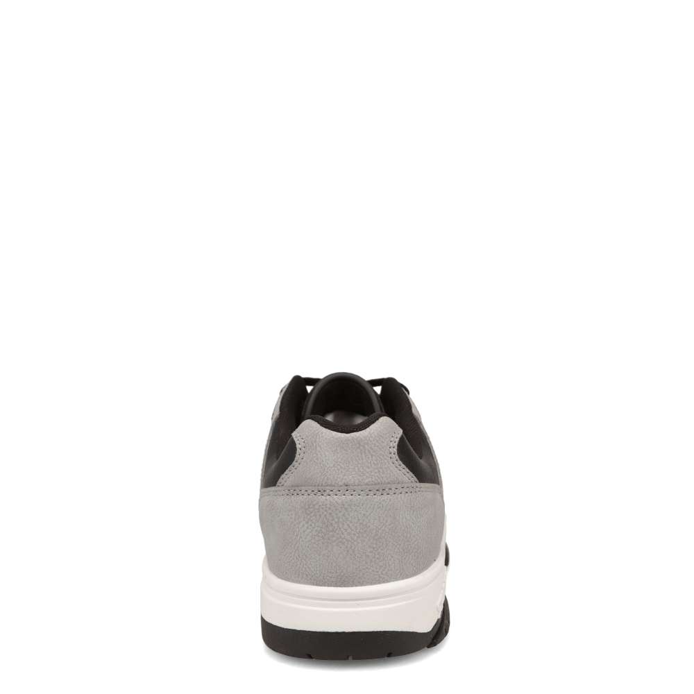 Gray/Black-Starter Mens Fast Break Low Genuine Leather Sneaker