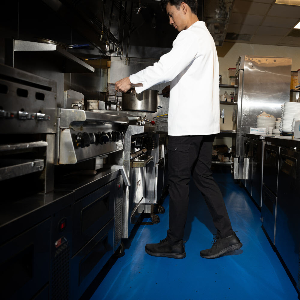 Black-Dockers Mens Thompson Lightweight Slip Resistant Work Casual Lace Up Sneaker Shoe