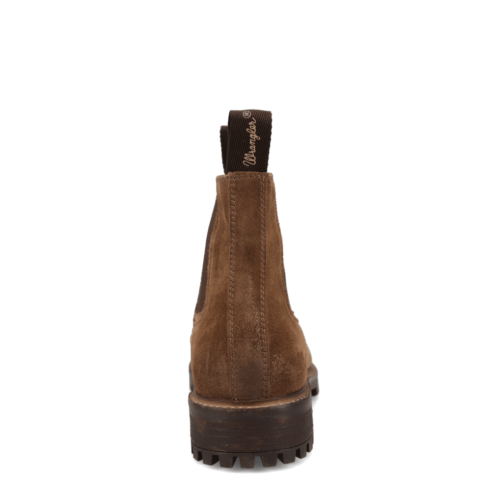 Chestnut-WRANGLER Mens Jaxon Leather Chelsea Boot