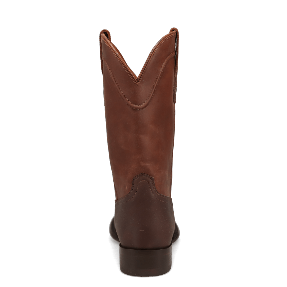 Saddleback Brown-WRANGLER Mens Montana Broad Square-Toe Leather Western Cowboy Boot