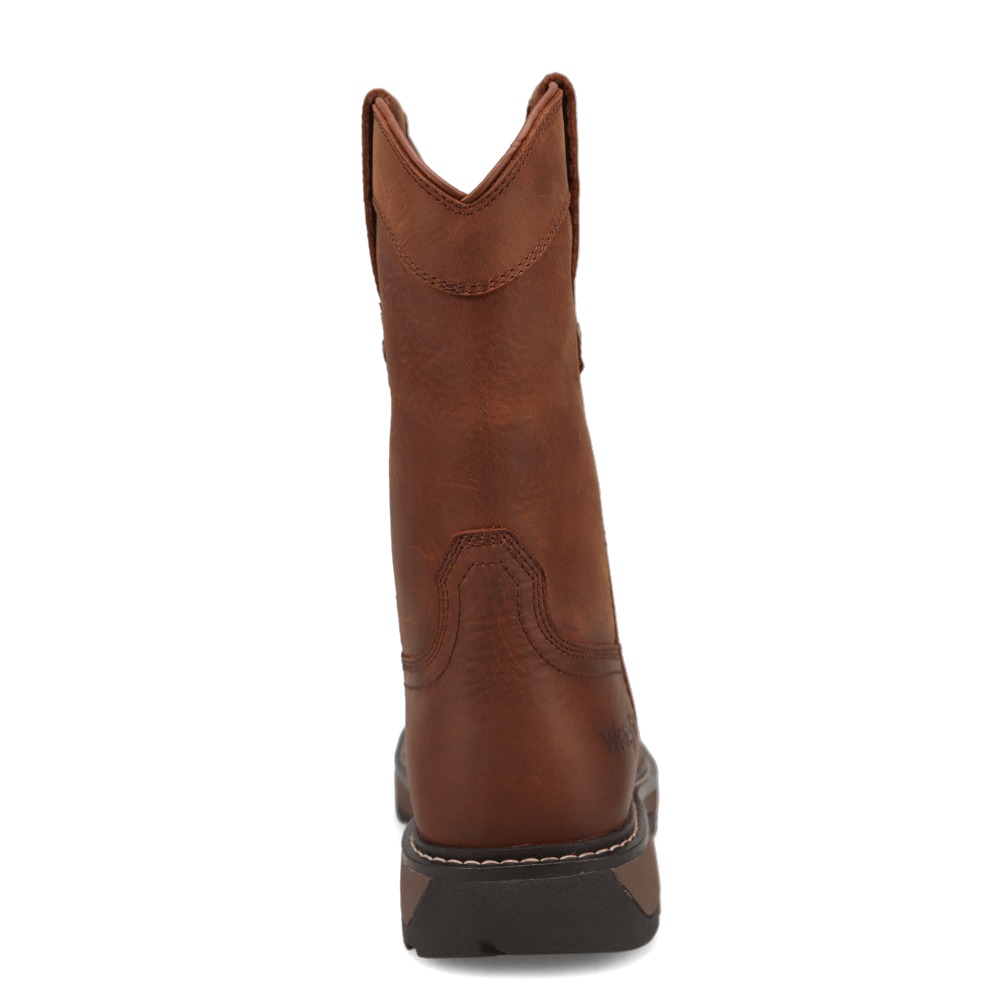 Bourbon-WRANGLER Mens Sawyer Steel-Toe Square Toe Work Boot