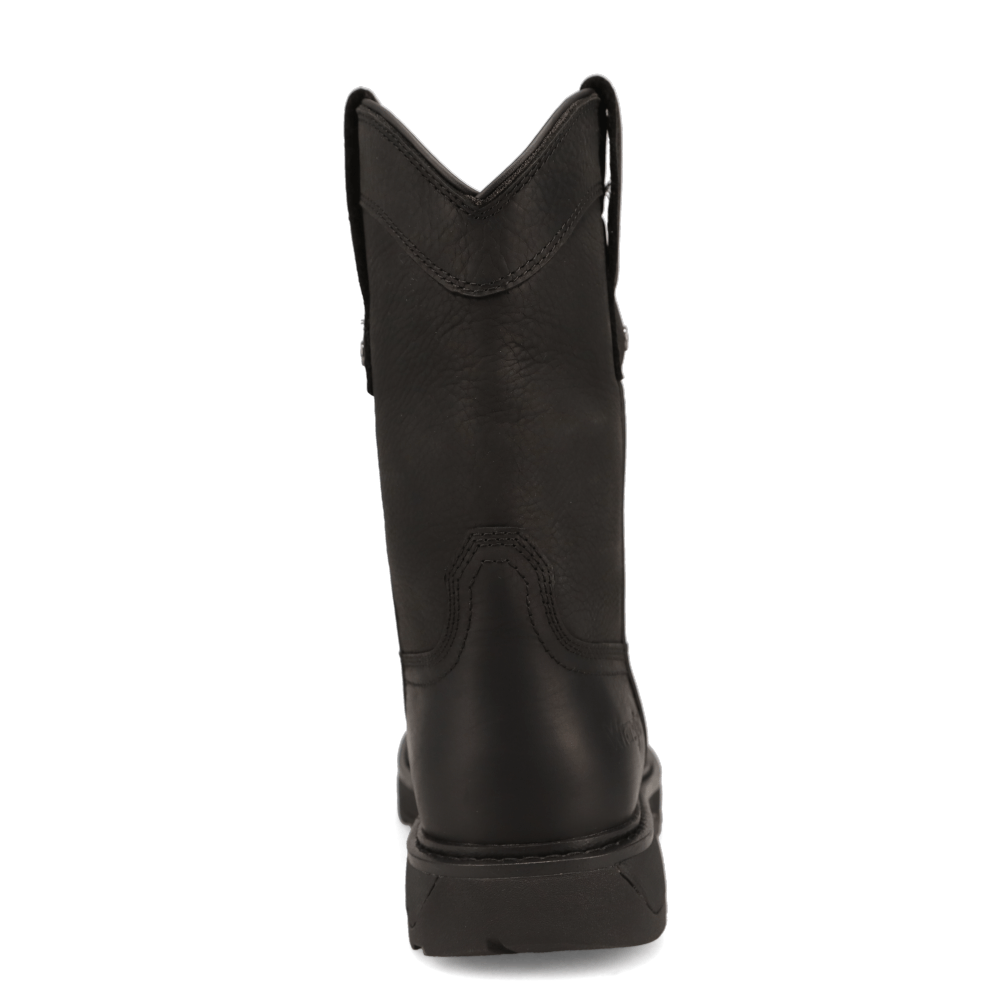 Black-WRANGLER Mens Sawyer Steel-Toe Square Toe Work Boot