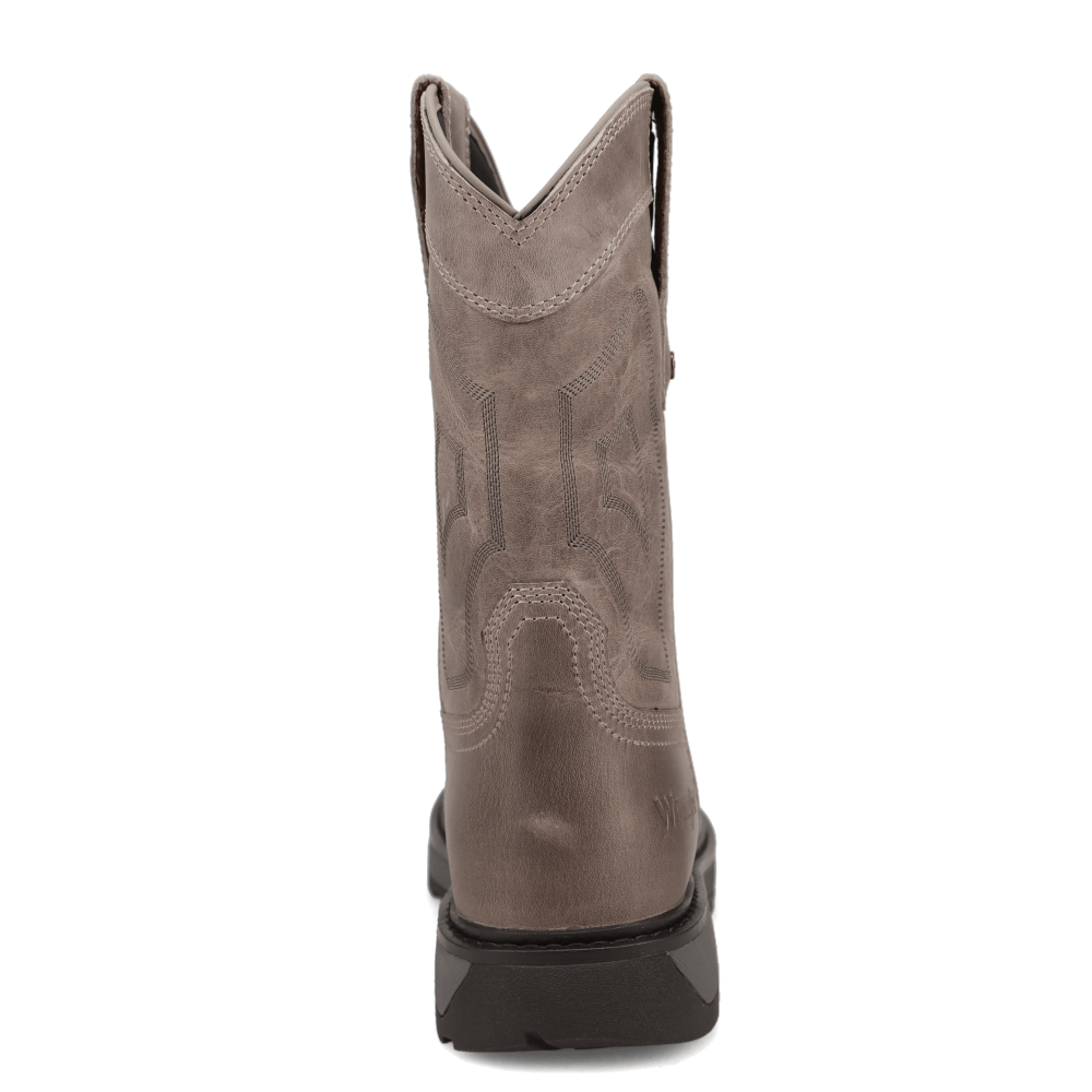 Charcoal-WRANGLER Mens Sawyer Steel-Toe Square Toe Work Boot