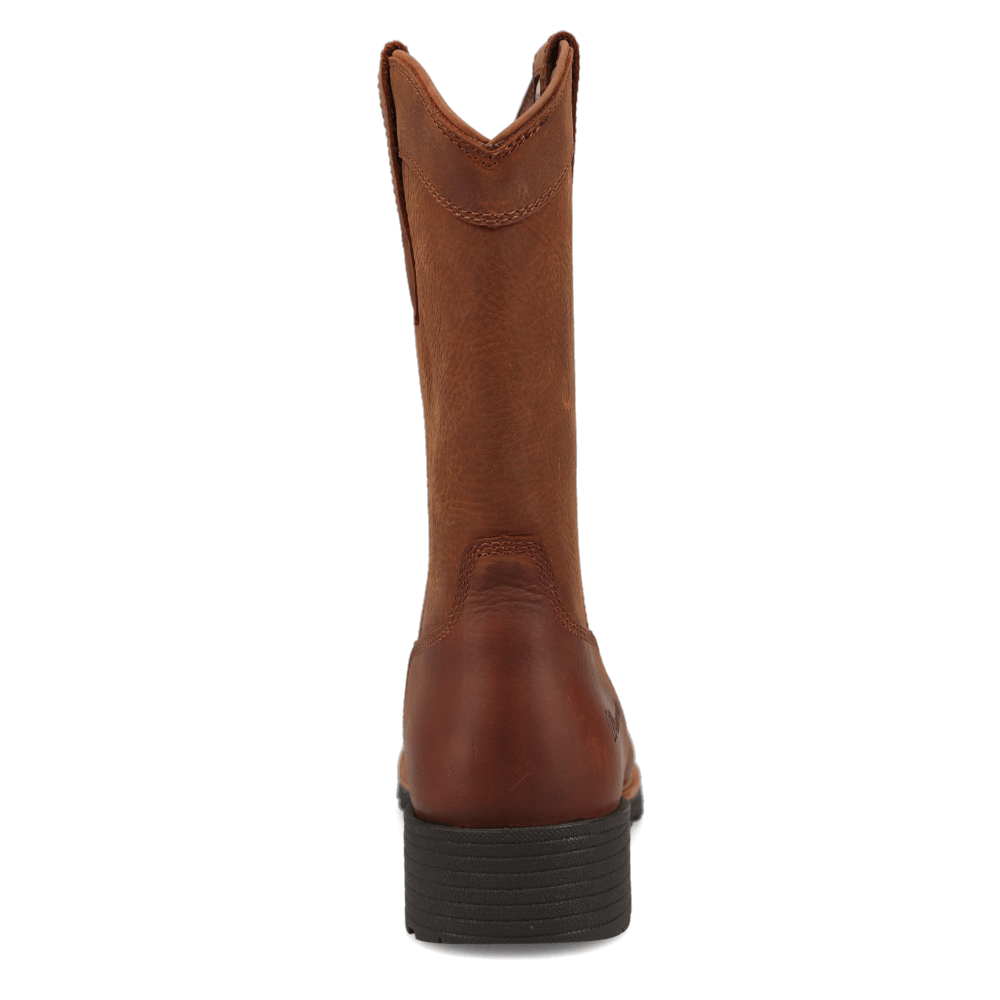 Saddle Tan-WRANGLER Mens Silas Leather Square-Toe Western Cowboy Boot