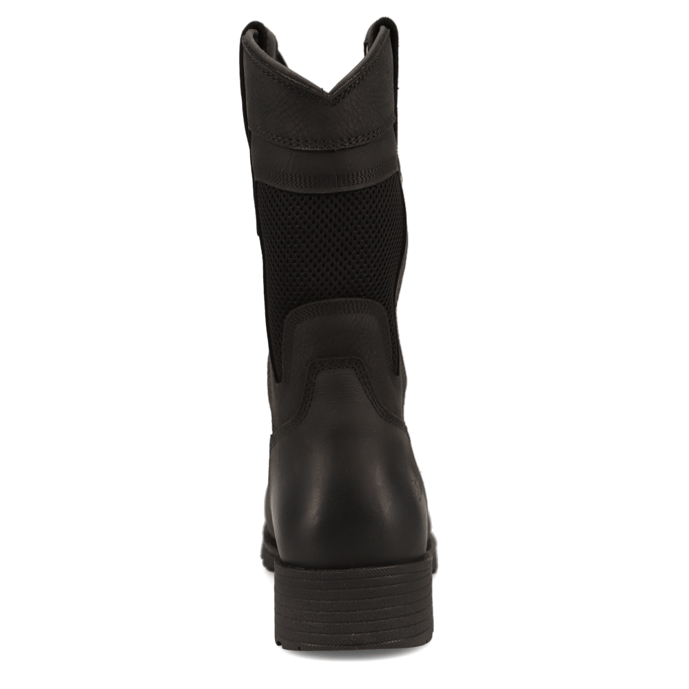 Black-WRANGLER Mens Stockton Vented Square-Toe Western Cowboy Boot