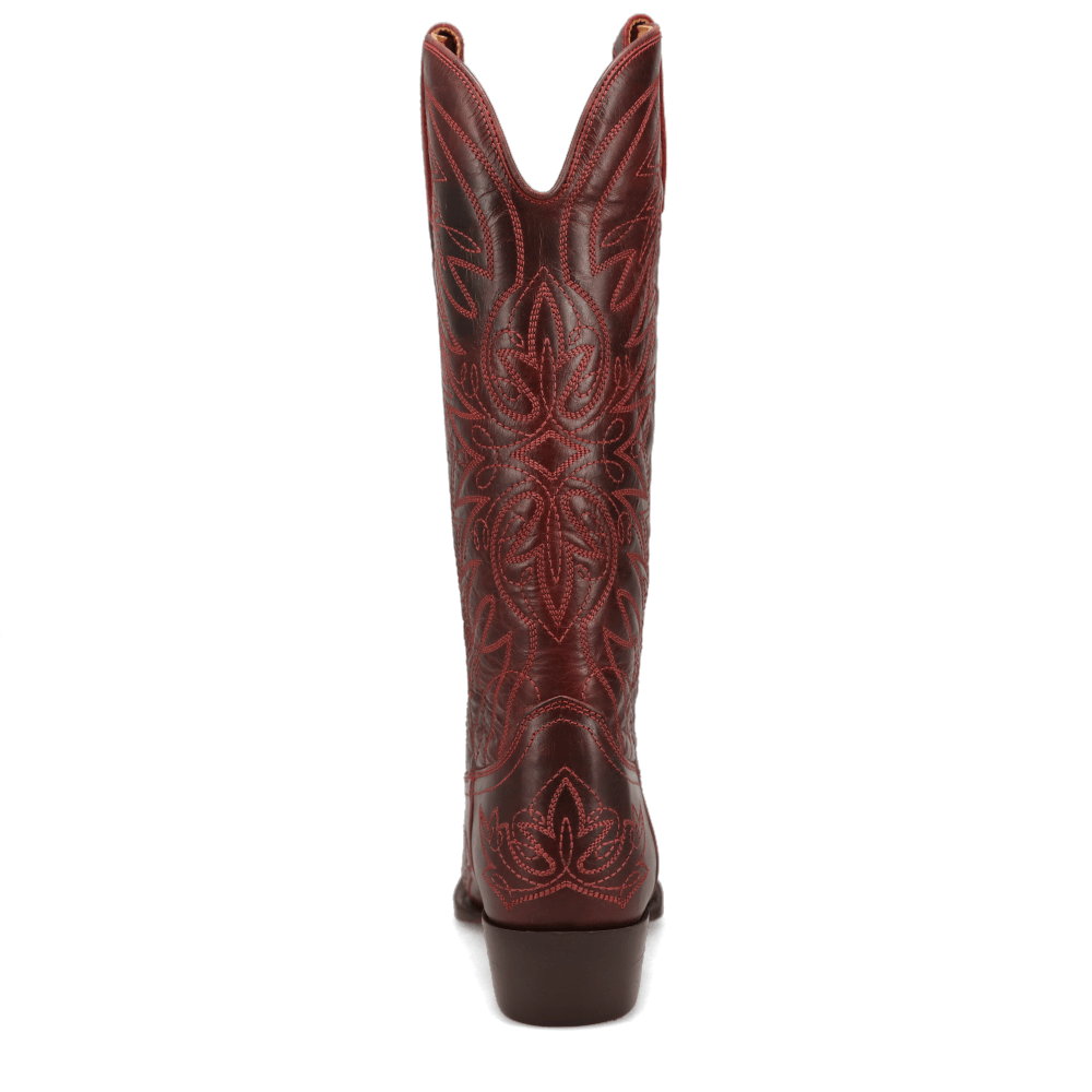 Saddle Wine-WRANGLER Womens Magnolia Leather Snip-Toe Western Cowboy Boot
