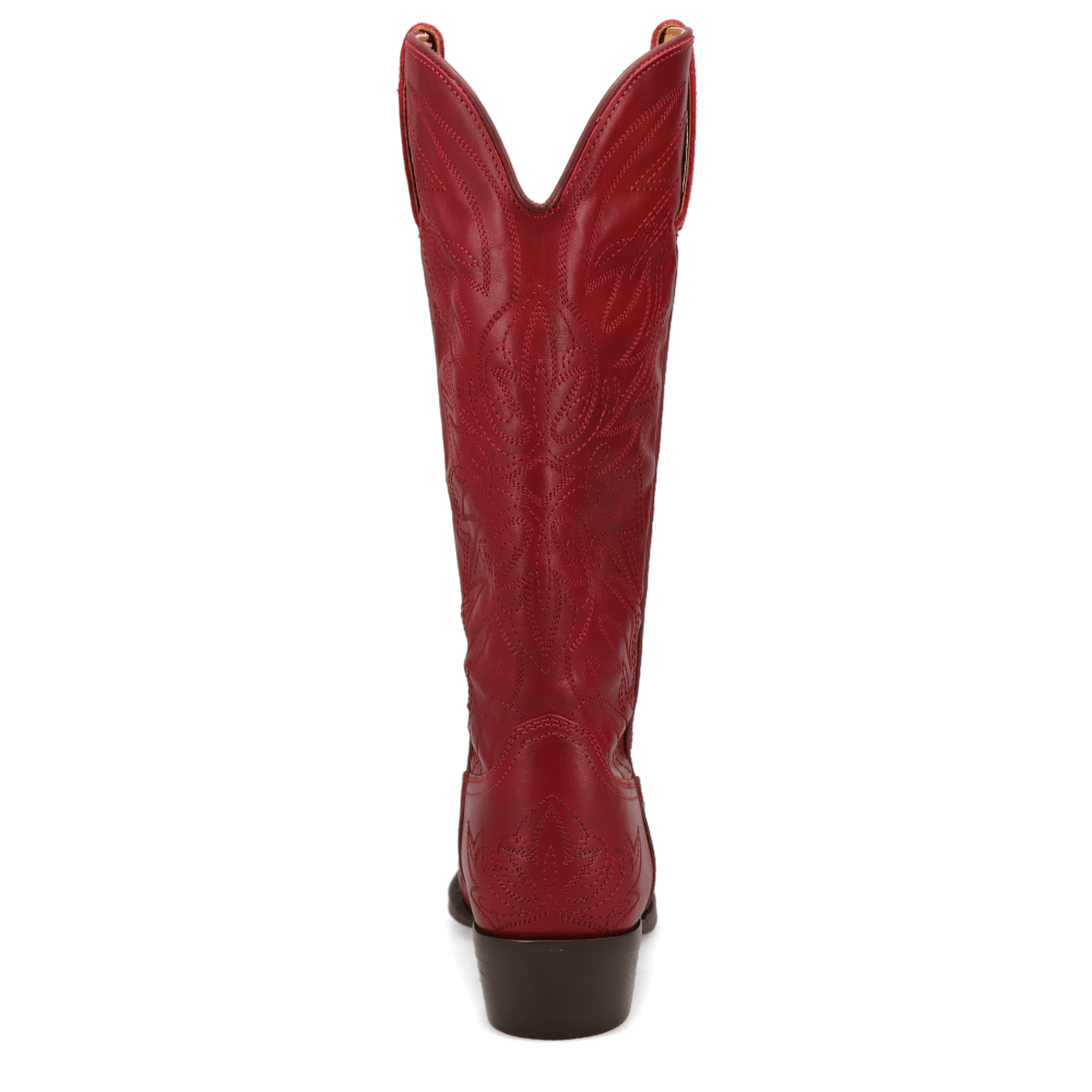 Red-WRANGLER Womens Magnolia Leather Snip-Toe Western Cowboy Boot