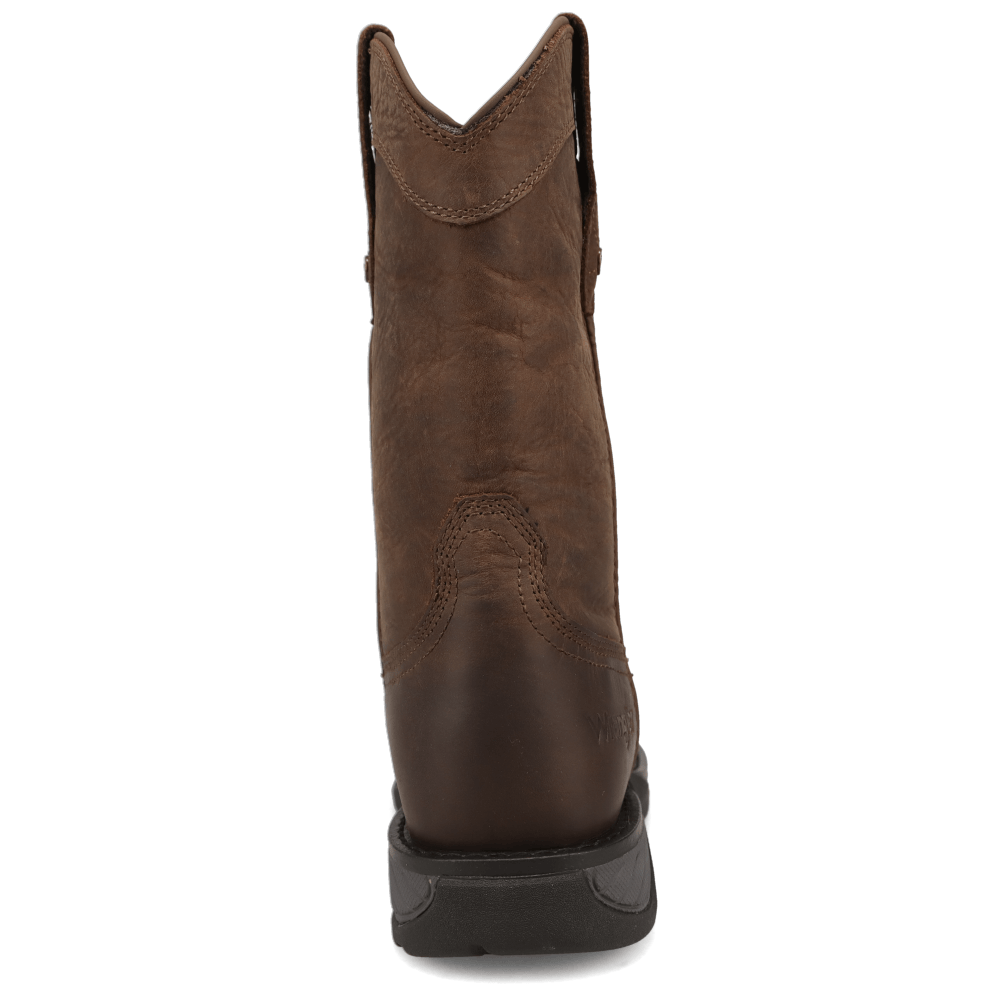 Bridle Brown-WRANGLER Womens Sammie Steel-Toe Square-Toe Work Boot