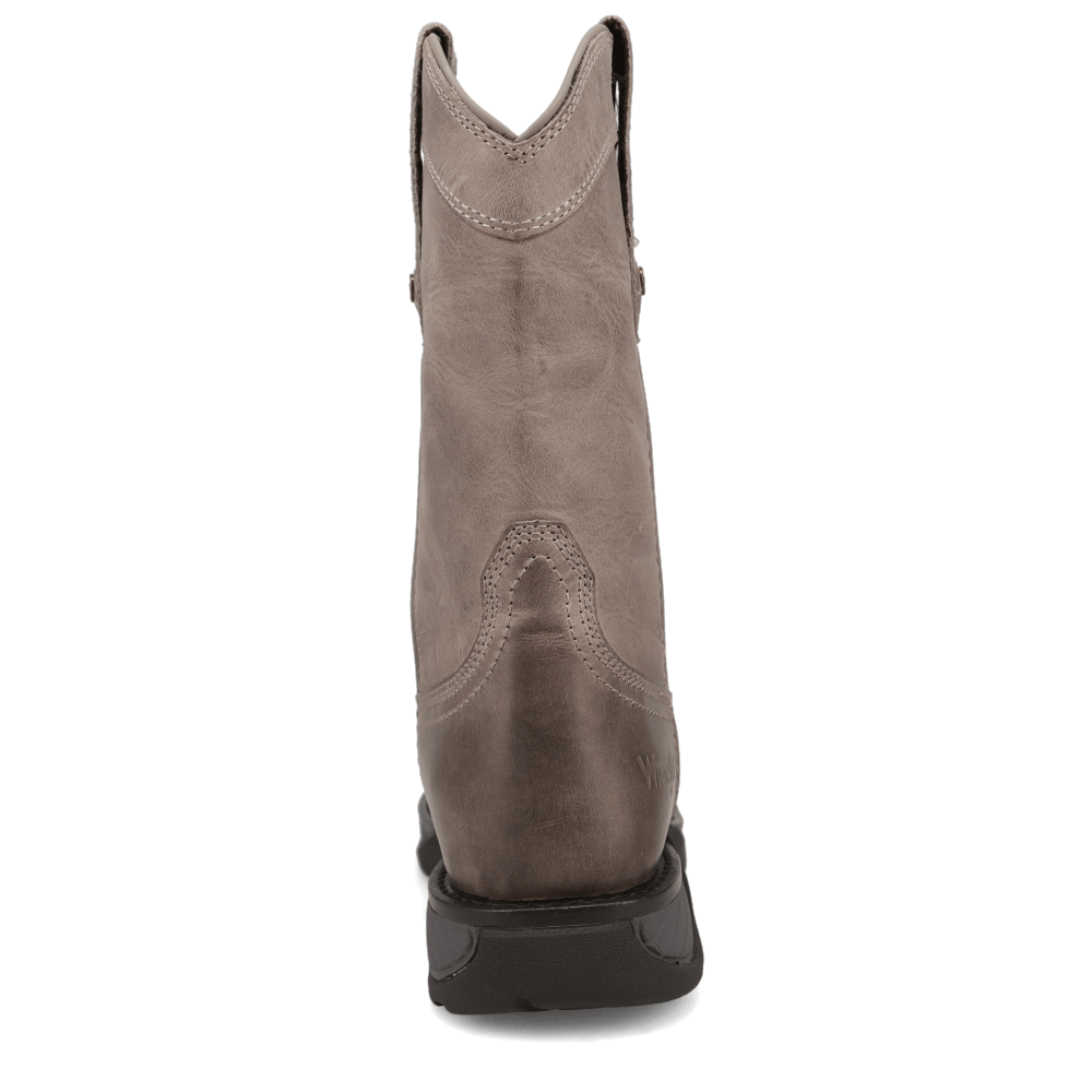 Grey-WRANGLER Womens Sammie Steel-Toe Square-Toe Work Boot