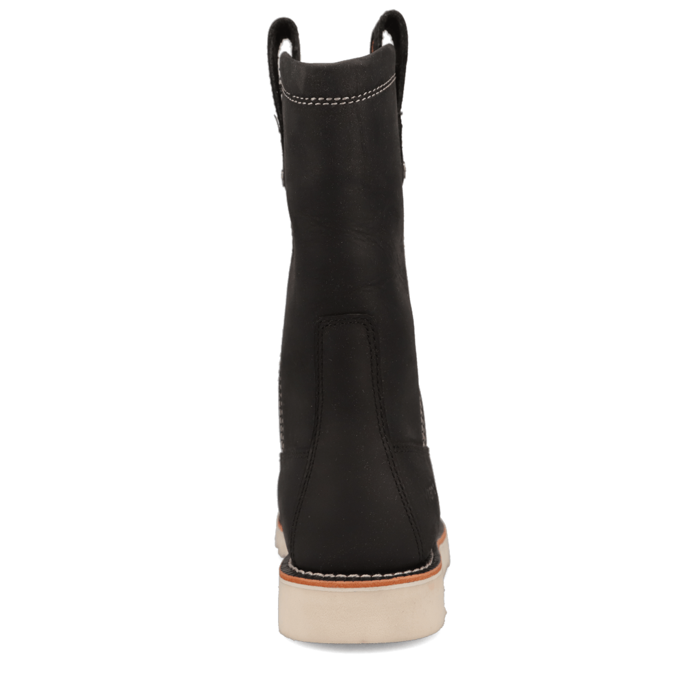 Black-WRANGLER Womens Tanya Steel-Toe Waterproof Wedge Work Boot